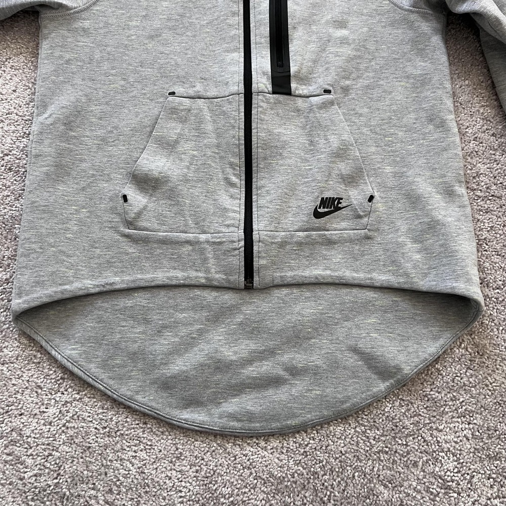 Nike Tech Fleece Track Jacket Moto Cape Womens Medium Gray Full Zip - Picture 3 of 16